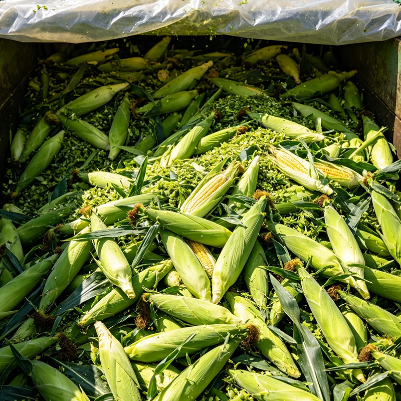 Wat zijn de productieprocessen van maïskuilvoer met hele planten?